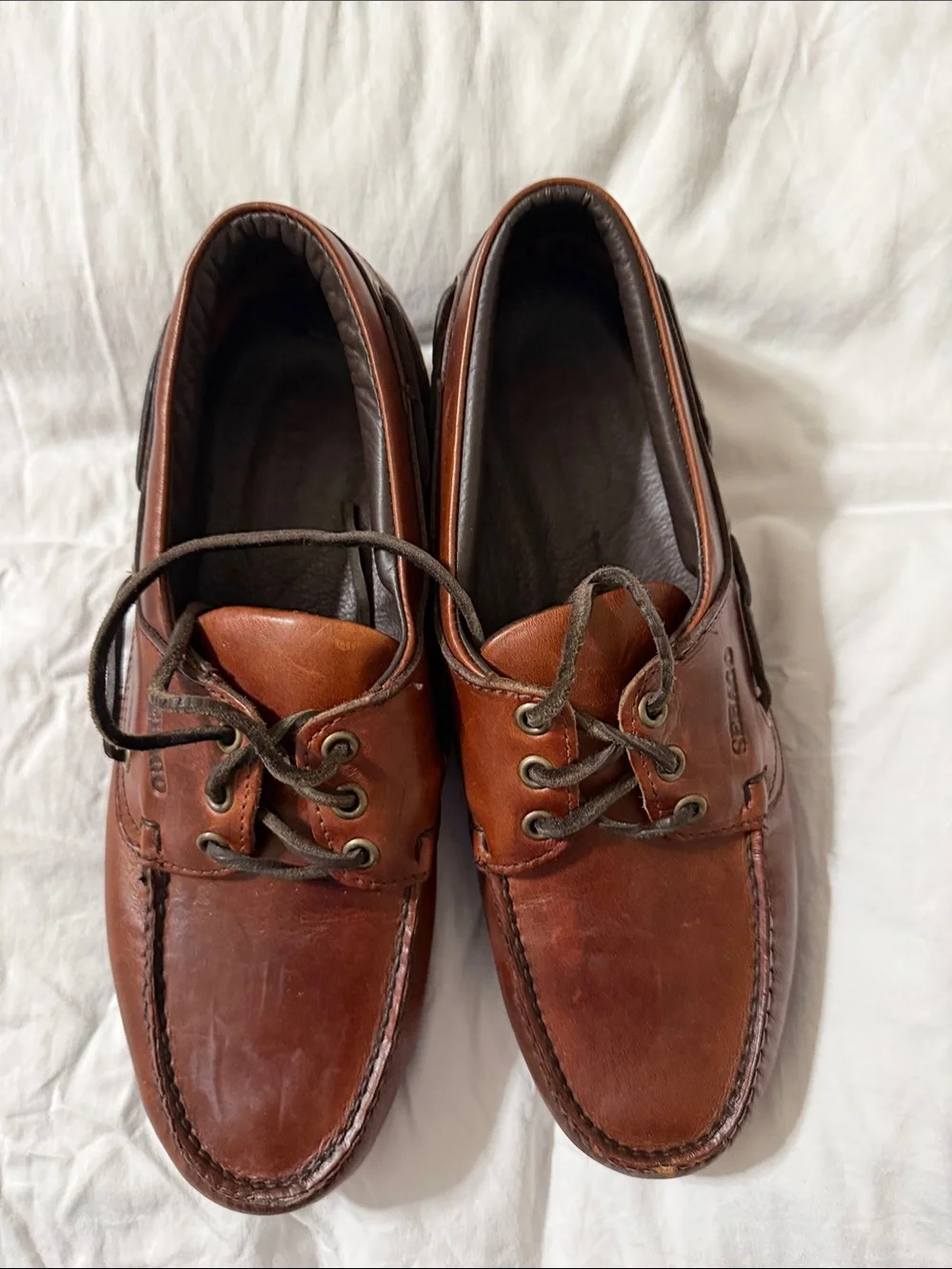 Sebago Men's Chestnut Brown Leather Boat Shoes